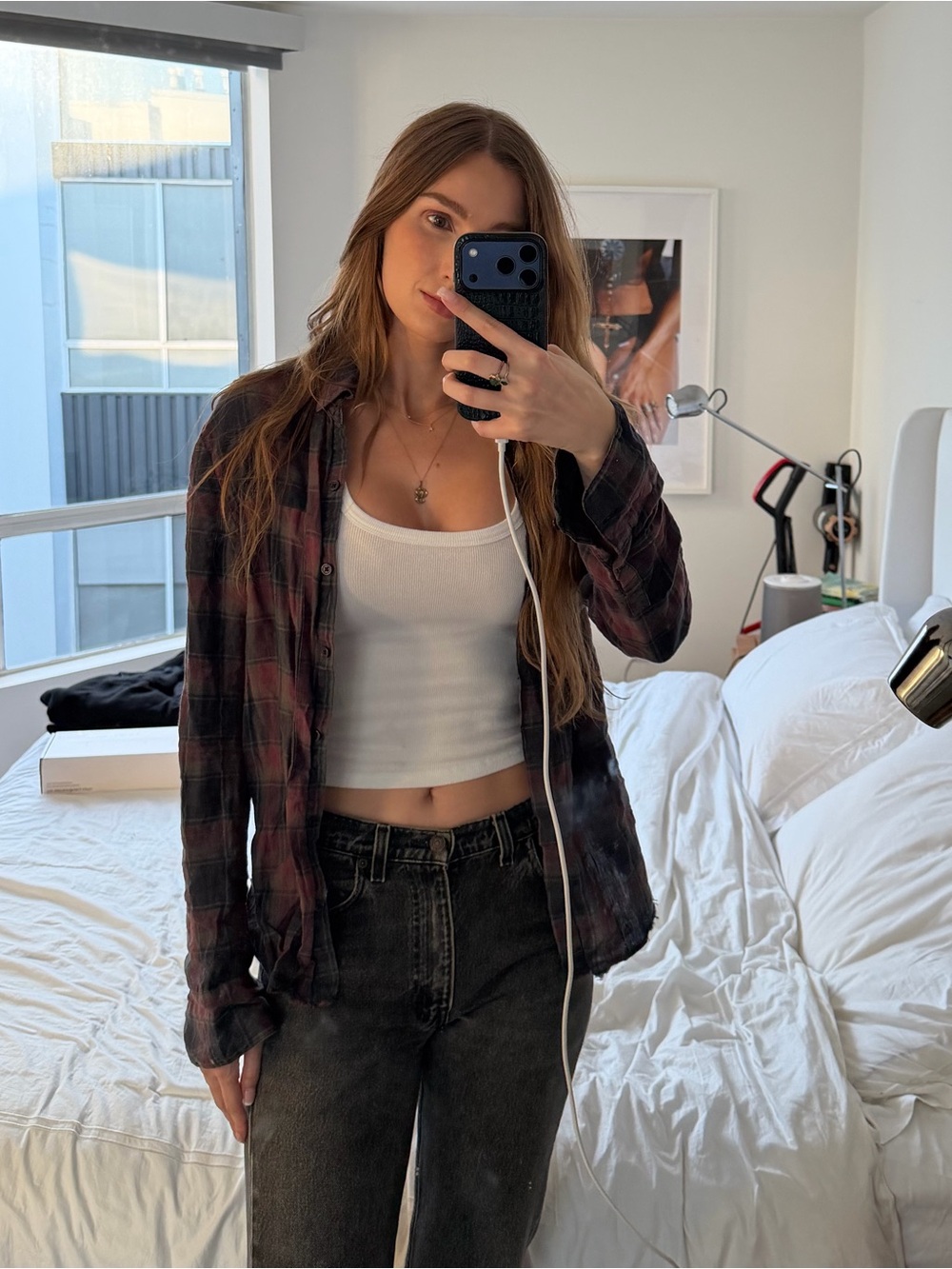 RtA Plaid Button-Up Shirt